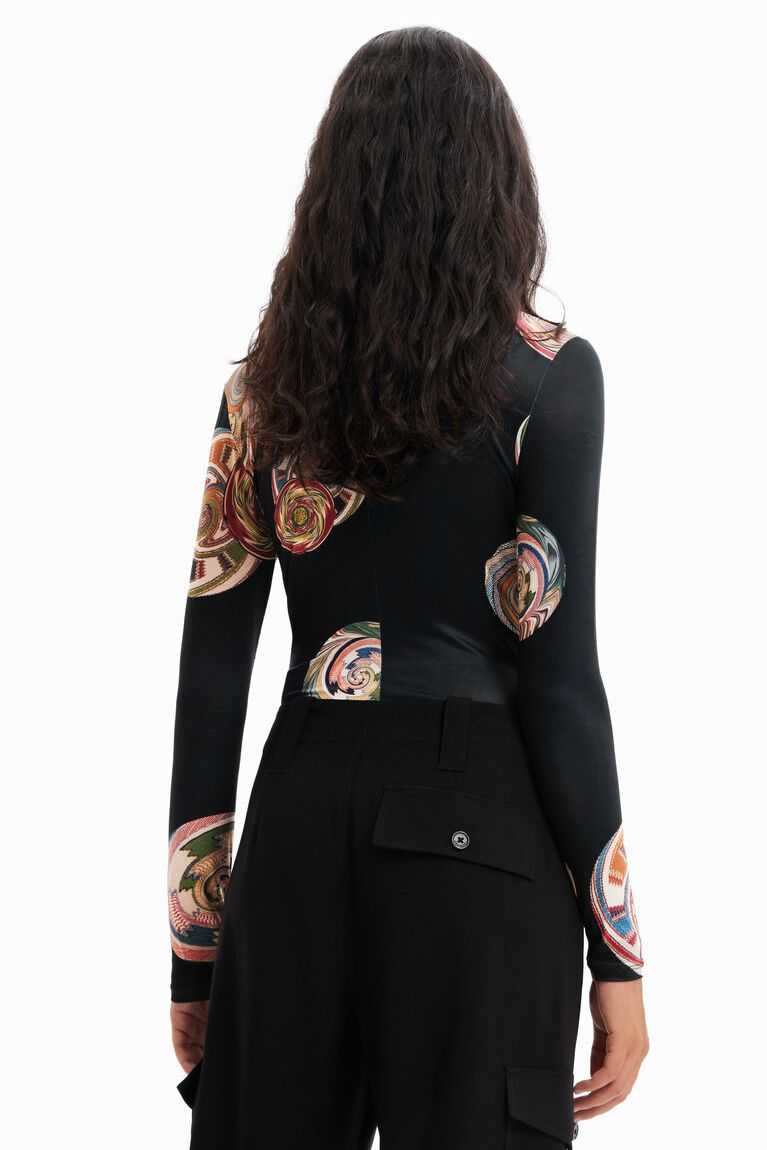 Dámské Tričko Desigual Slim circles body | 347295CVK