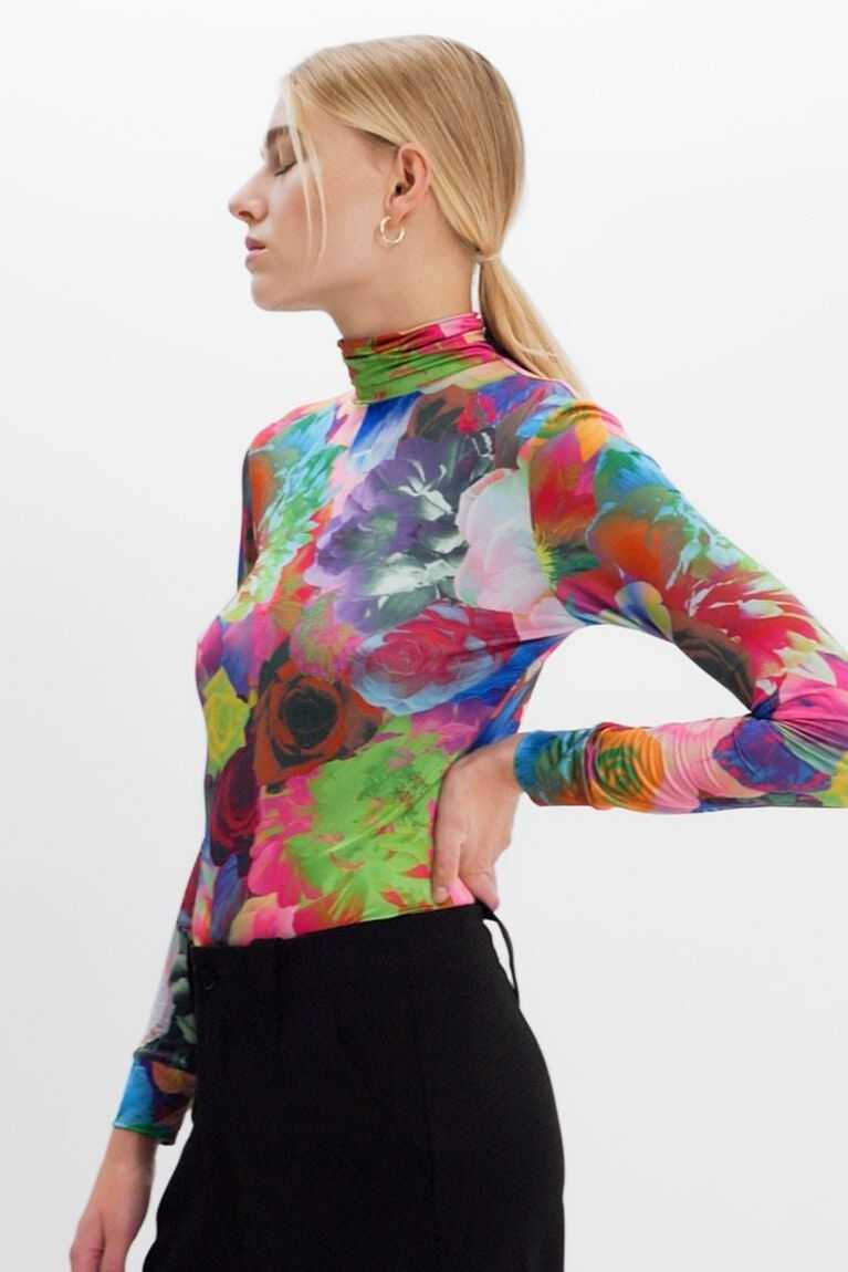 Dámské Tričko Desigual Slim floral | 281976SVW