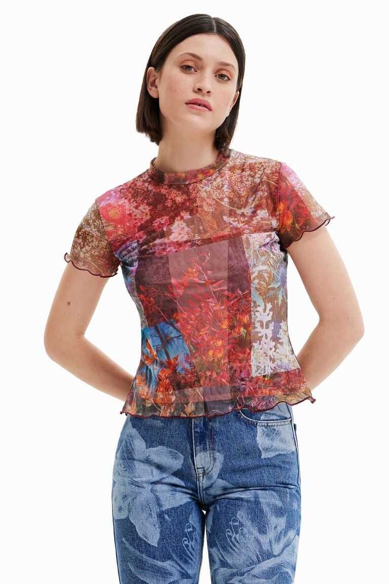 Dámské Tričko Desigual Tulle print | 790125LNZ