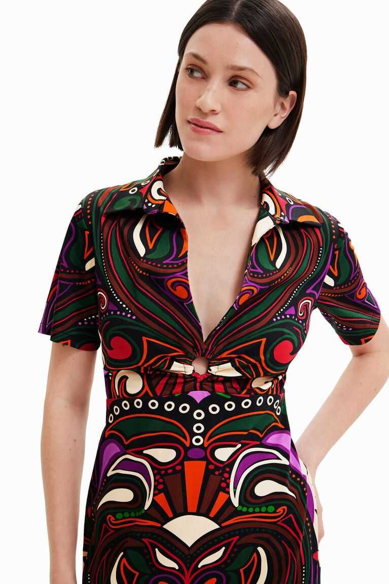 Dámské Šaty Desigual Krátké slim retro | 538742BVO