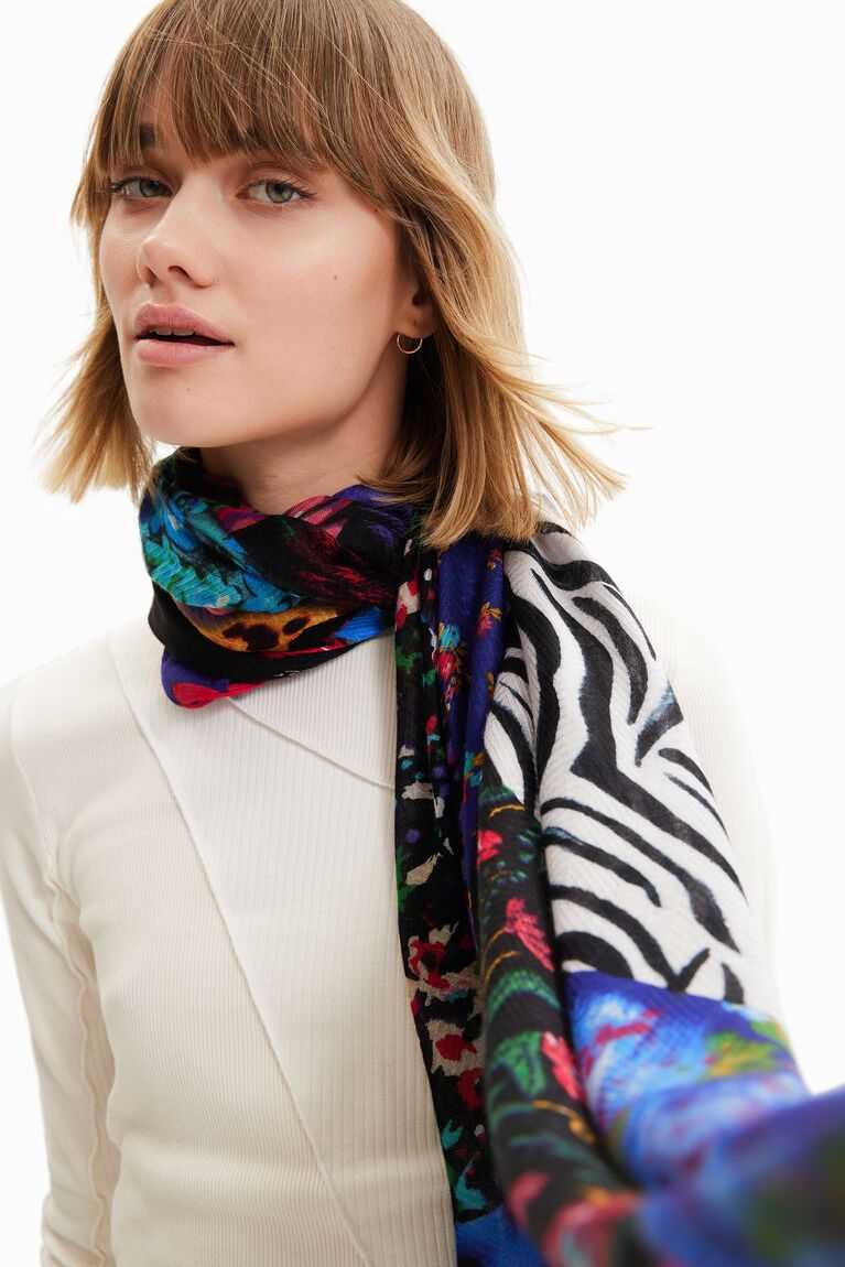 Dámské Šátky Desigual Rectangular patch foulard | 943780RNQ