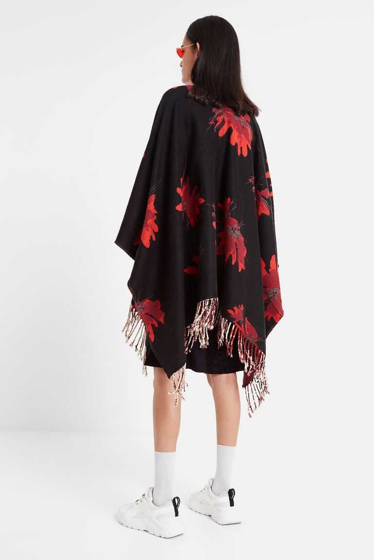 Dámské Šátky Desigual Reversible floral poncho | 684095ULC