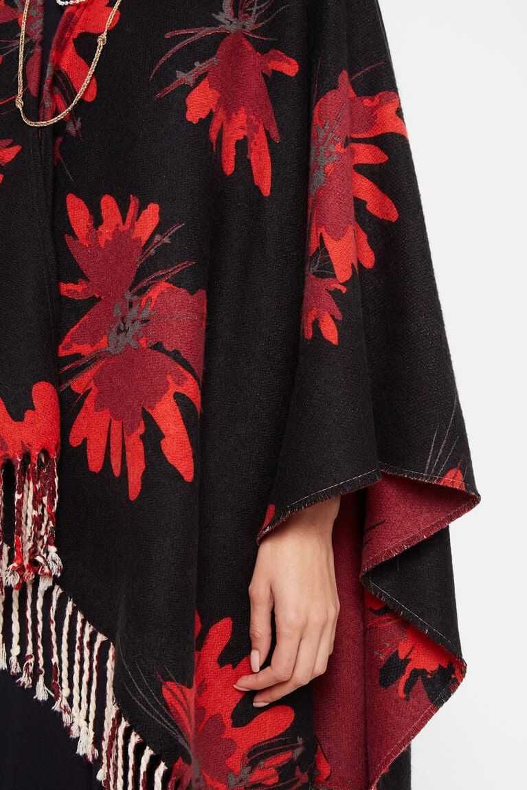 Dámské Šátky Desigual Reversible floral poncho | 684095ULC