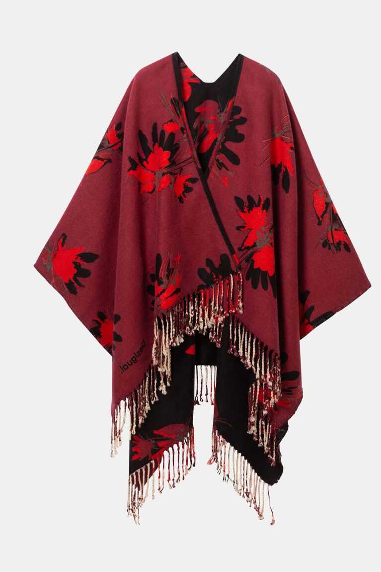 Dámské Šátky Desigual Reversible floral poncho | 684095ULC