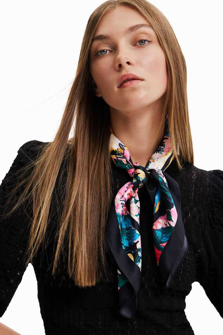 Dámské Šátky Desigual Square floral foulard | 406523ZHX