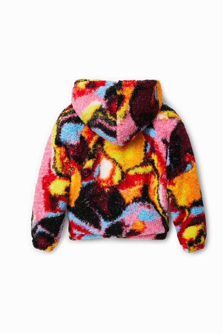 Dívčí Kabáty Desigual Digitální print fleece | 714503GOB