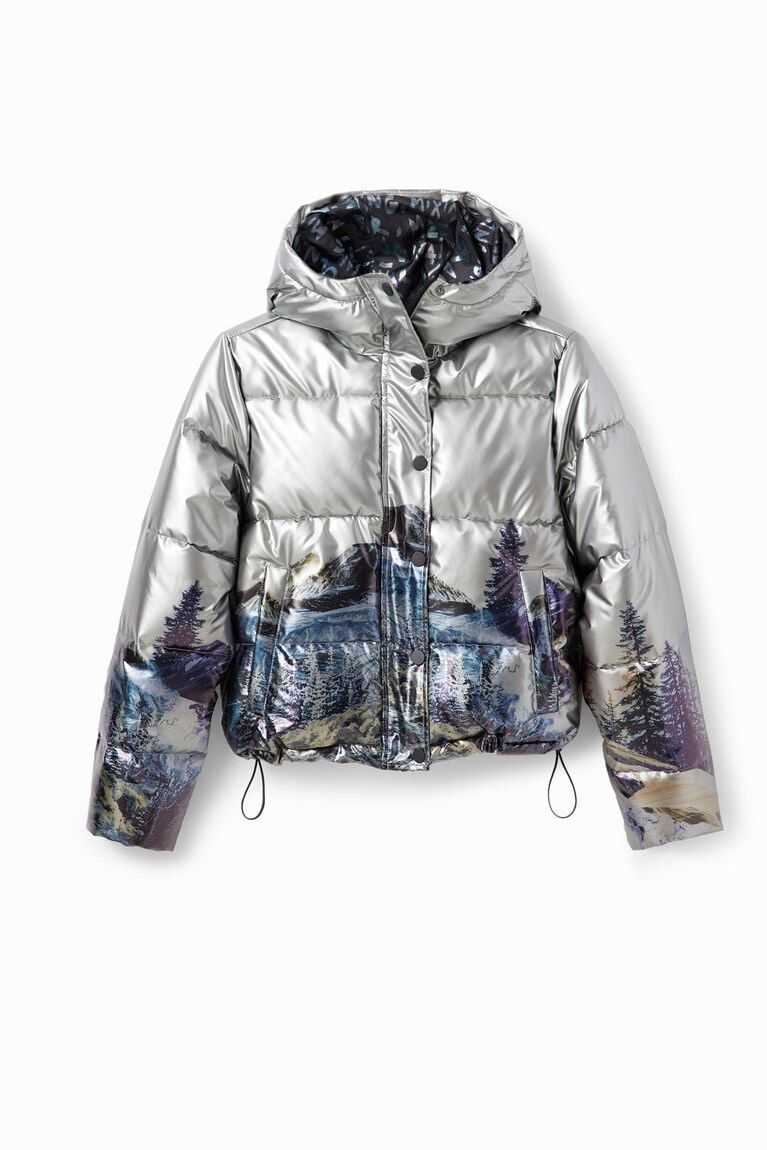 Dívčí Kabáty Desigual Krátké padded metallic | 810264UOB