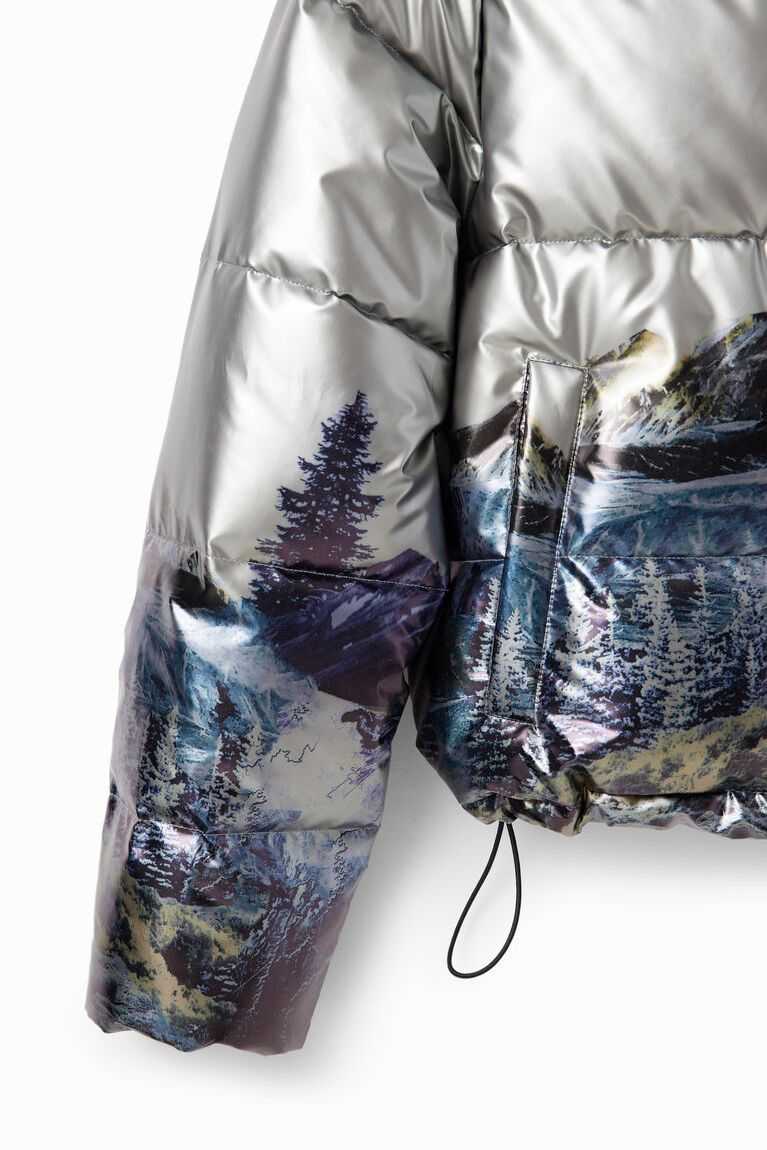 Dívčí Kabáty Desigual Krátké padded metallic | 810264UOB