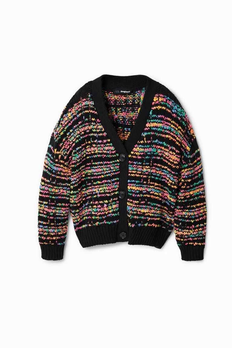 Dívčí Mikiny Desigual Pruhovaný tricot cardigan | 475189YOS