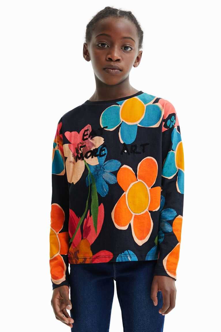 Dívčí Tričko Desigual Floral print | 520943BKI