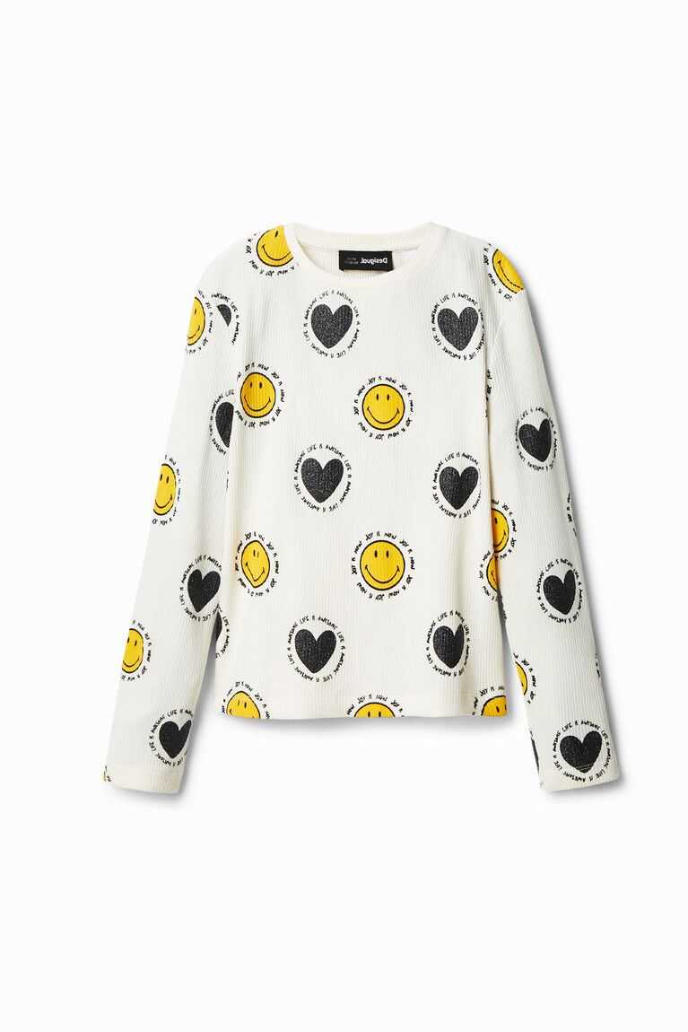 Dívčí Tričko Desigual Smiley and hearts | 907264HAO