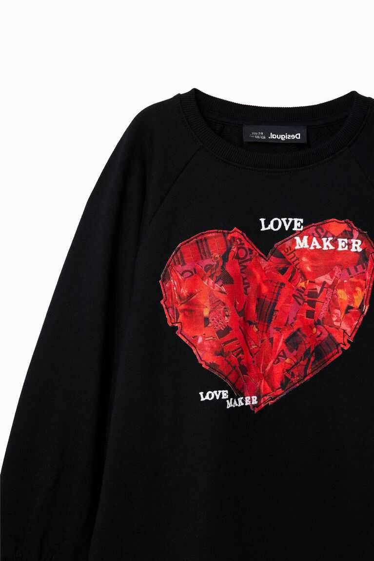 Dívčí Šaty Desigual Heart sweatshirt | 265084TUM