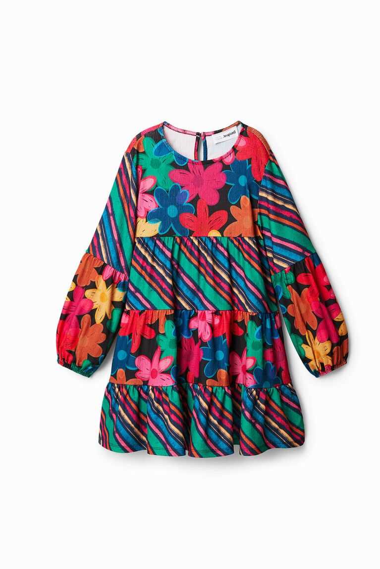 Dívčí Šaty Desigual Stripy floral | 563714QMS