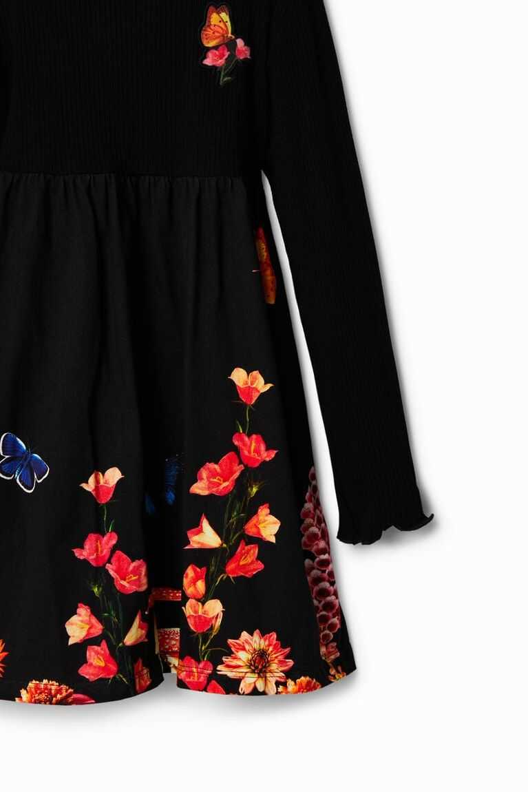 Dívčí Šaty Desigual Žebrovaný floral | 391785HLJ