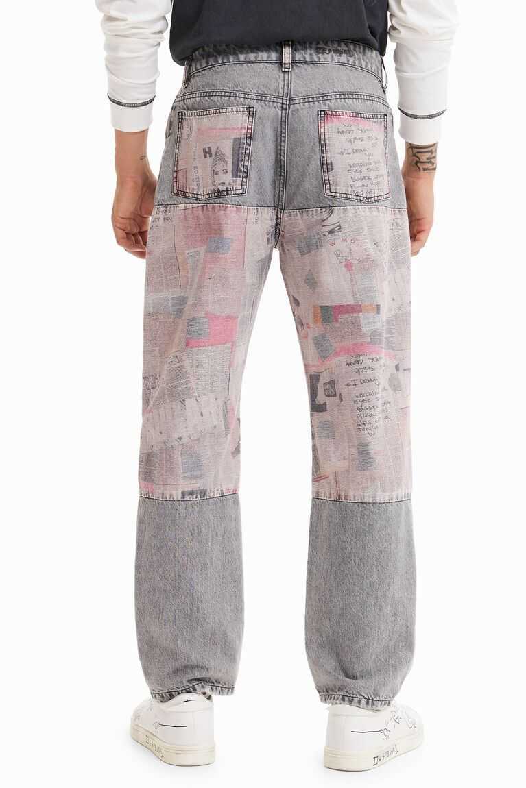 Pánské Kalhoty Desigual Newspaper comfort jeans | 401237LKM