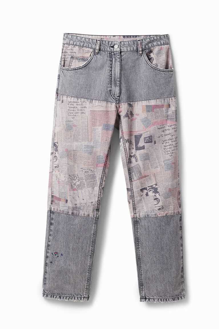 Pánské Kalhoty Desigual Newspaper comfort jeans | 401237LKM