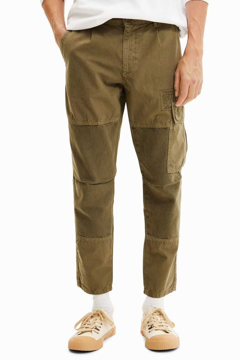 Pánské Kalhoty Desigual Patchwork cargo trousers | 812506KMF