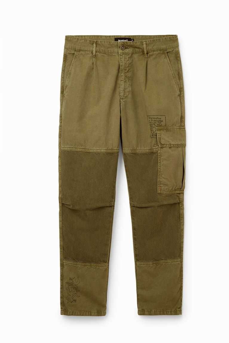 Pánské Kalhoty Desigual Patchwork cargo trousers | 812506KMF