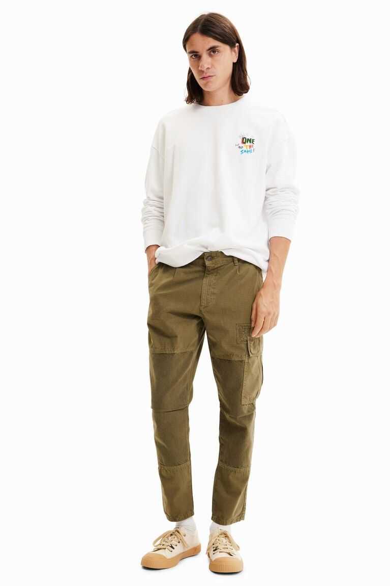 Pánské Kalhoty Desigual Patchwork cargo trousers | 812506KMF