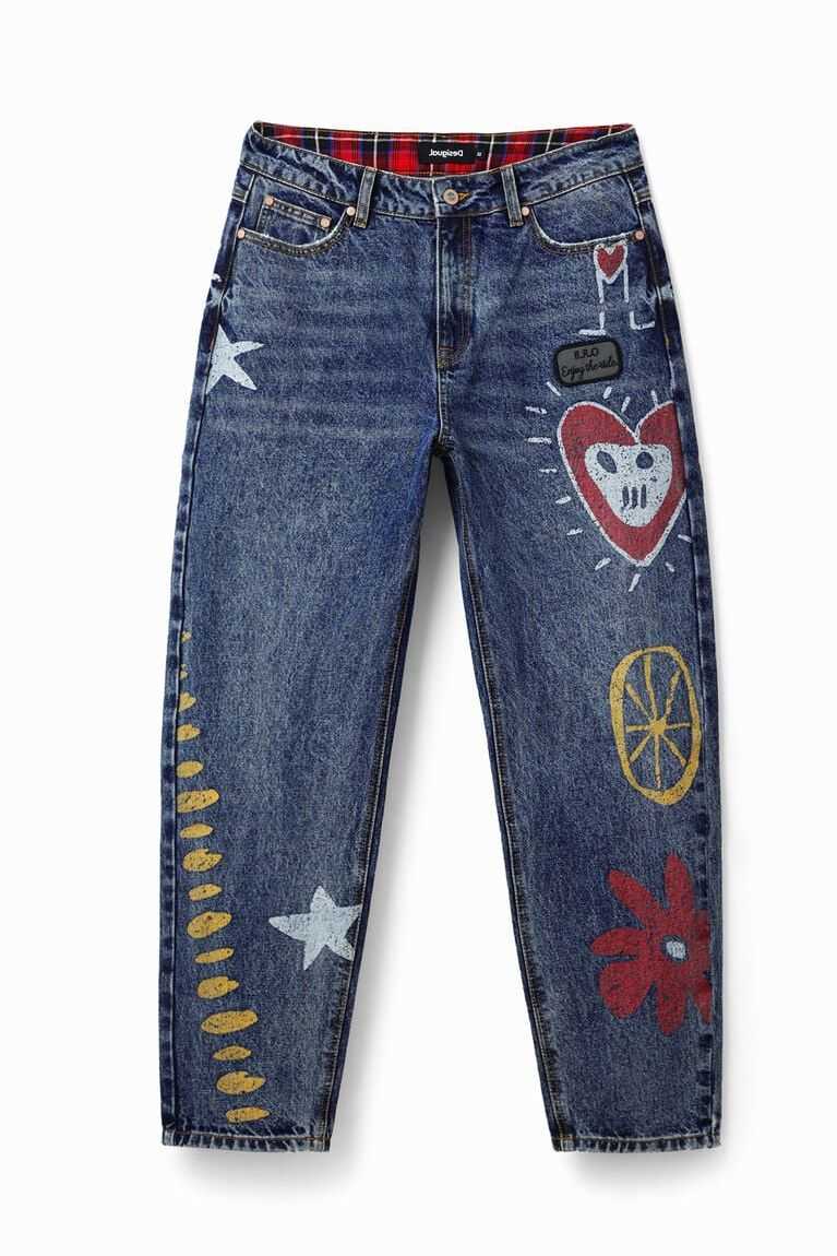 Pánské Kalhoty Desigual Rovný heart jeans | 381245IWX