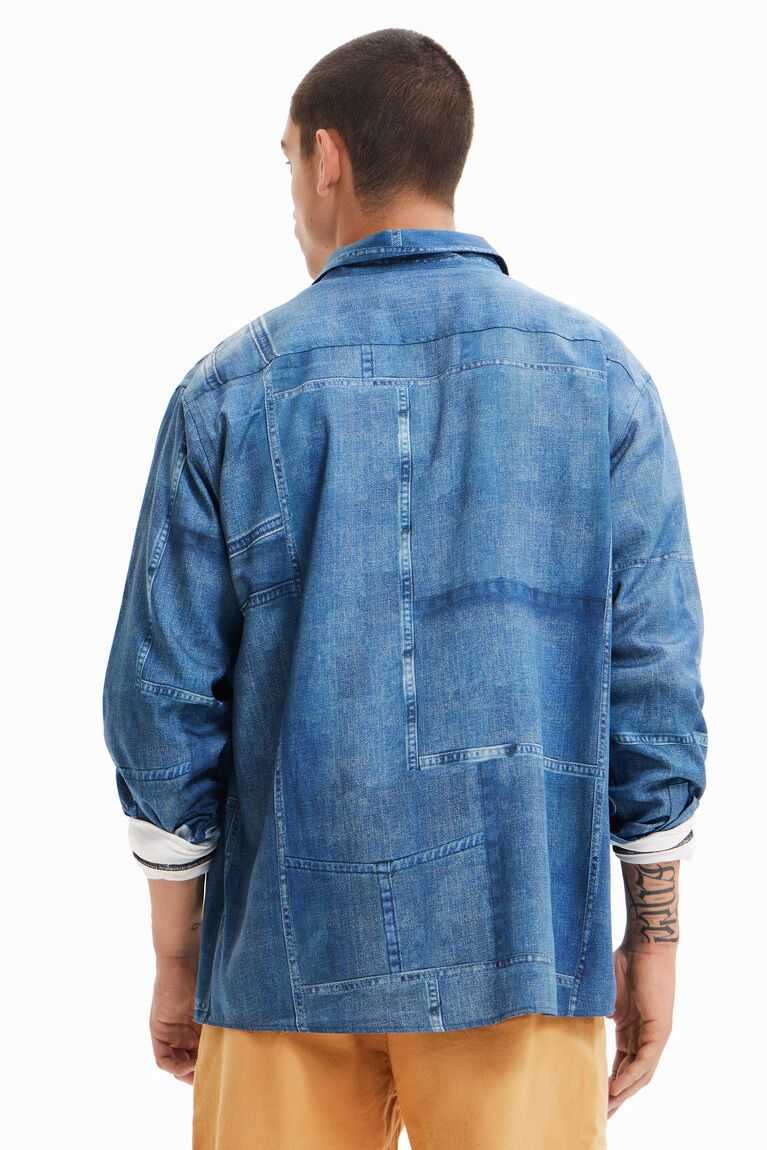 Pánské Košile Desigual Denim-effect | 916204KCZ