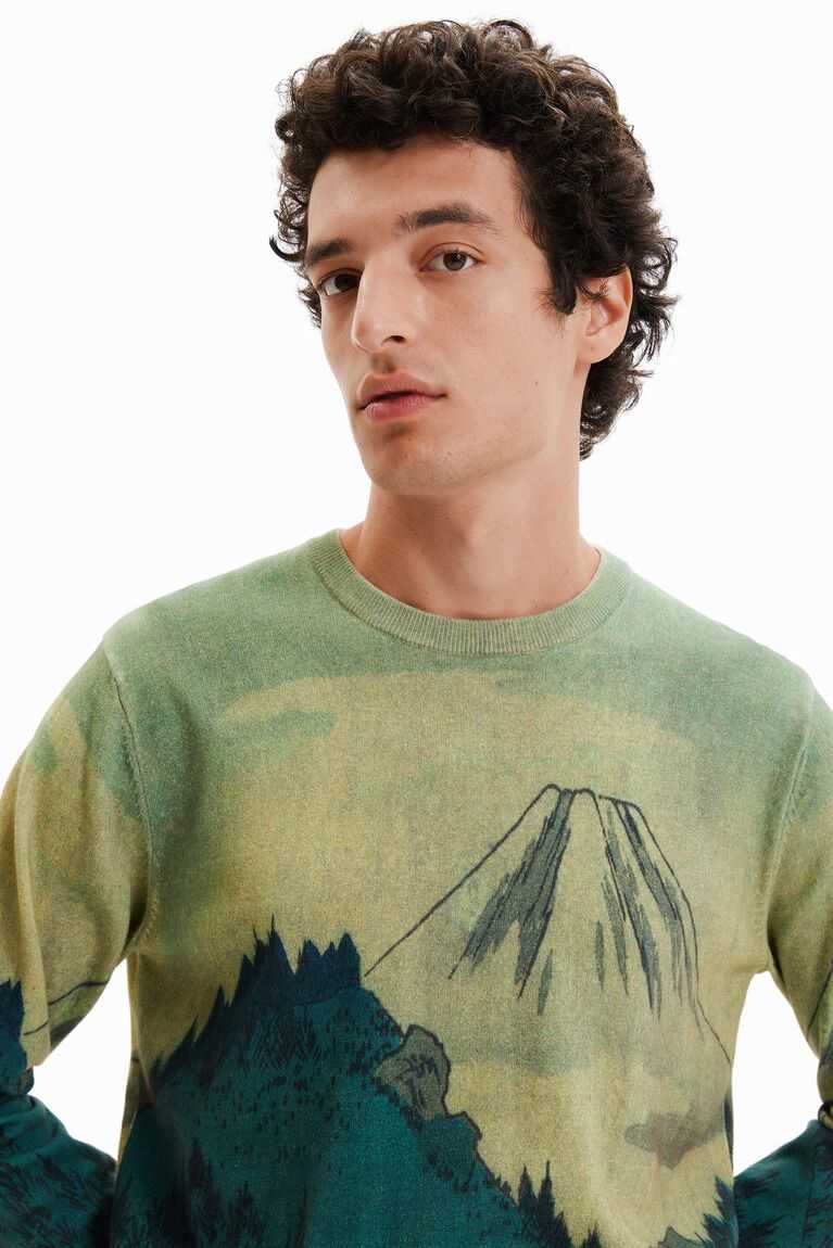 Pánské Mikiny Desigual Thin landscape pullover | 083479VHD