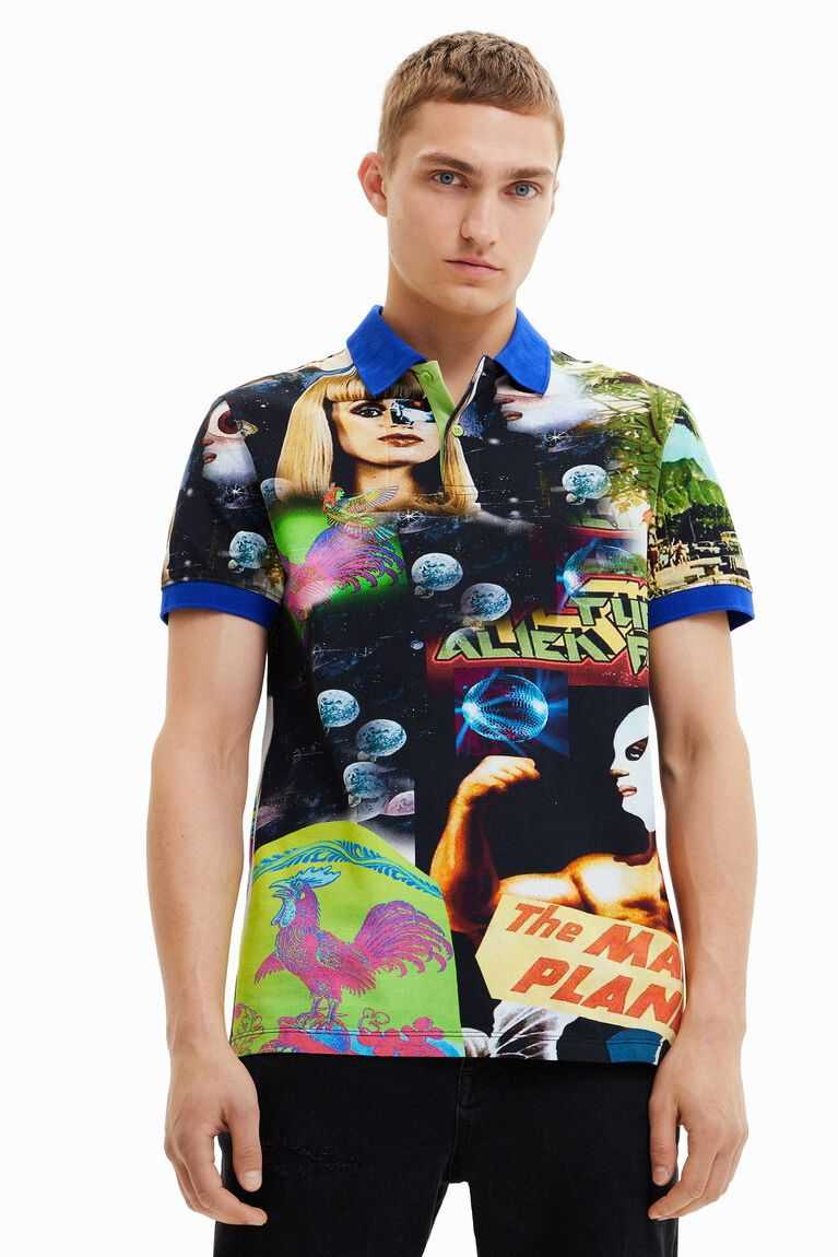 Pánské Polo Triko Desigual Alien collage | 279140CUW