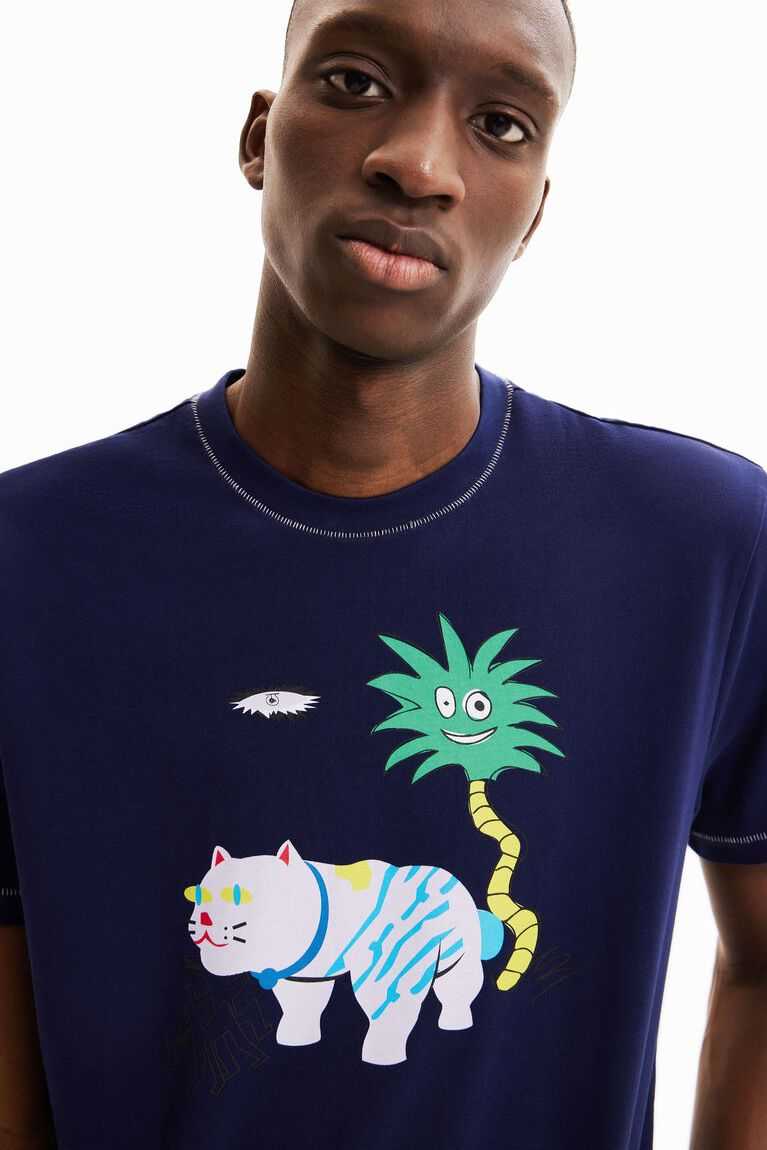 Pánské Polo Triko Desigual Krátké-sleeve cat | 734068SRF