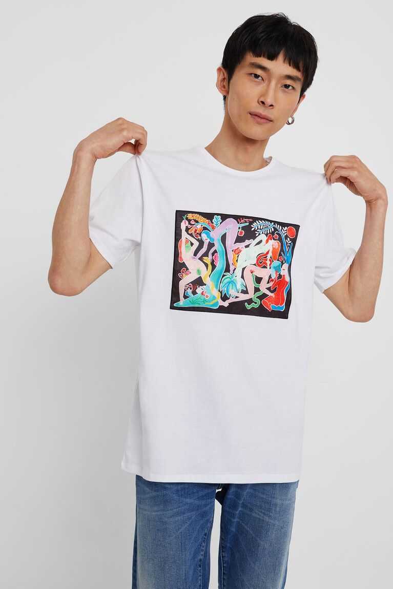 Pánské Polo Triko Desigual Organic with painting by Miranda Makaroff | 726890RPE