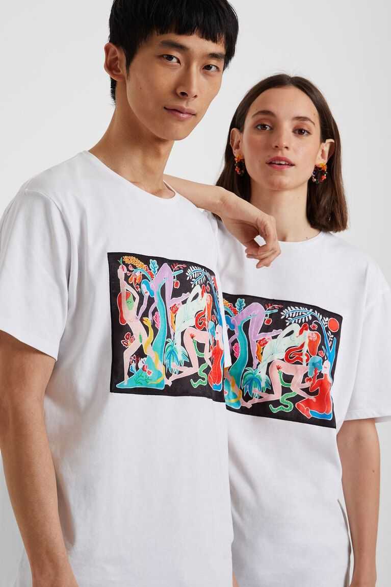 Pánské Polo Triko Desigual Organic with painting by Miranda Makaroff | 726890RPE