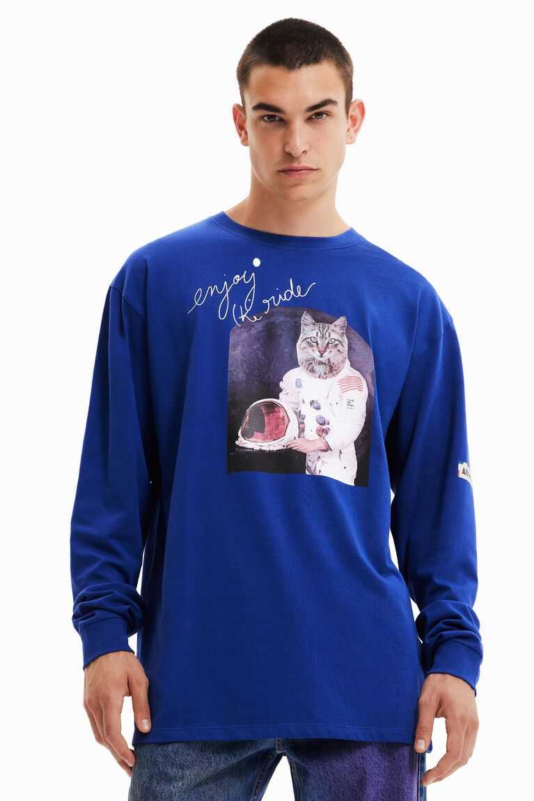 Pánské Polo Triko Desigual Oversize astronaut cat | 138049XYT